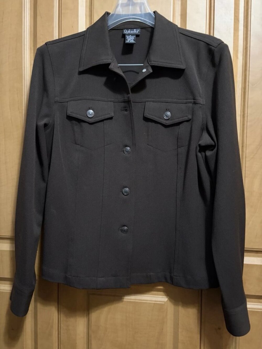 Rafaella Womens Size 8 Button Up Jacket Brown